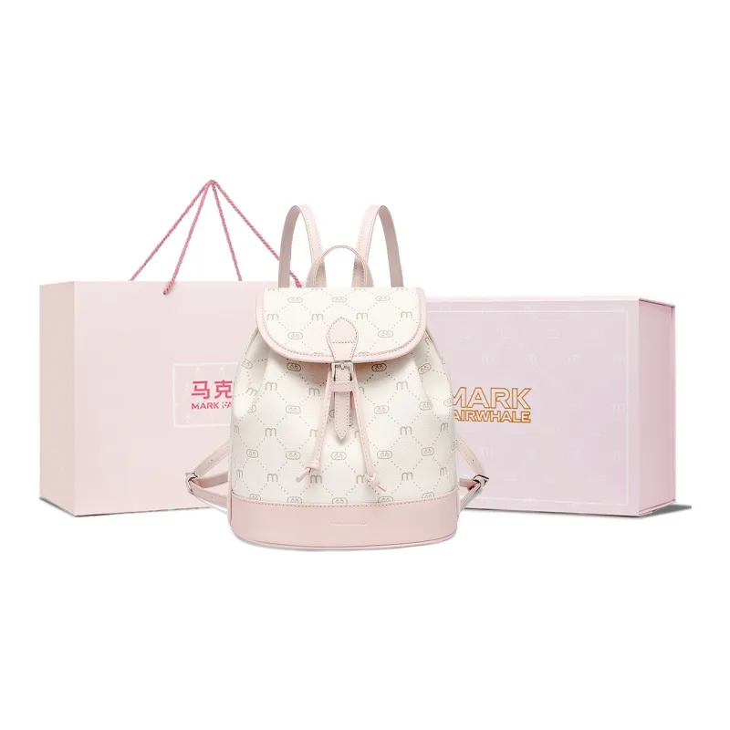 FAIRWHALE Synthetic Leather Sweet Style Refreshing Good Looking Backpack Women's Cherry Blossom Pink-0