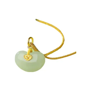 Royal Heaven's Choice Hetian Jade Necklaces Pale Greenish White Jade Unisex