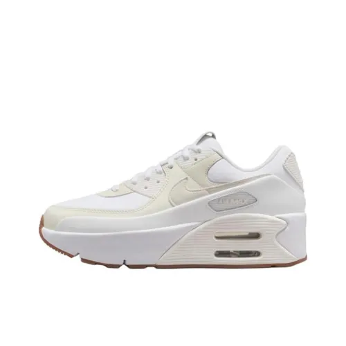 Nike Air Max 90 Wear resistant And Lightweight Low Top Running Shoes Women's White