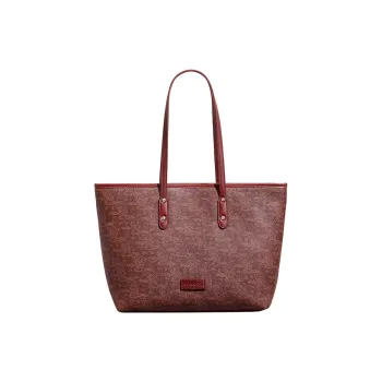 PAYOT Microfiber Synthetic Leather Ruyi Cloud Pattern Wedding Bag, Tote Bag, Shoulder Bag Regular Women's Burgundy