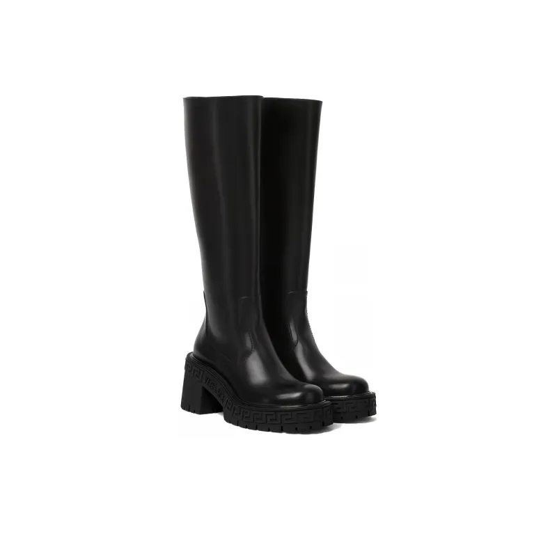 VERSACE Knee-high Boots Women's Black-2