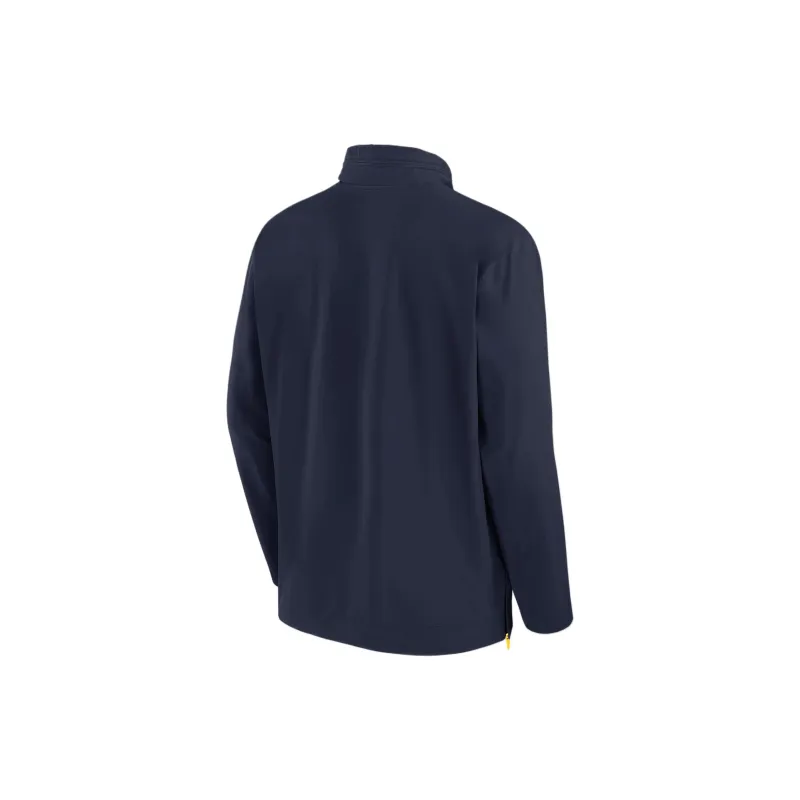 Jordan Michigan Wolverines Sideline Coach Men's Nike College 1/2 Zip Hooded Jacket-1