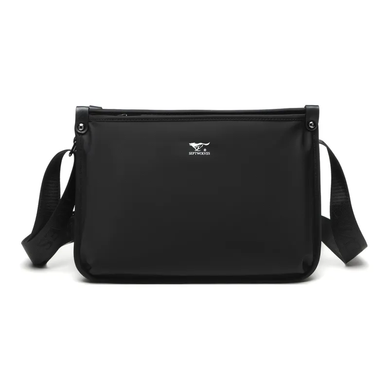 SEPTWOLVES Fabric Shoulder Bag Crossbody Bag Men's Black-0