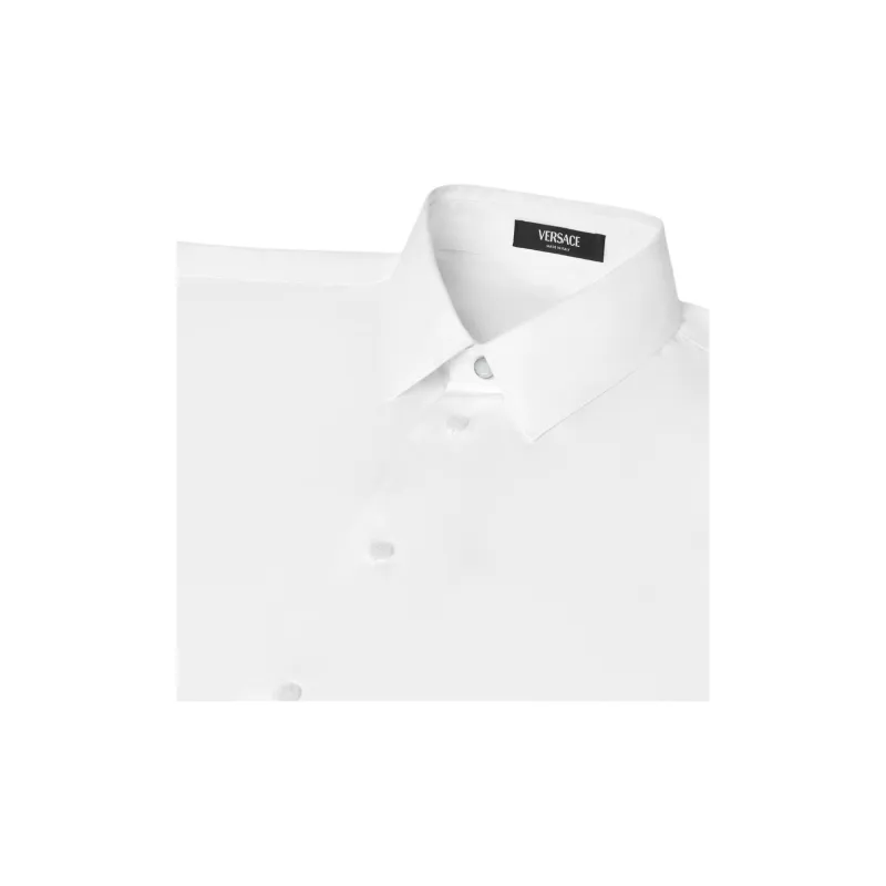 VERSACE Button Up Long Sleeved Poplin Shirt-1