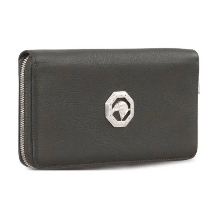 STEFANO RICCI Calfskin Wallet Men's Gray-1