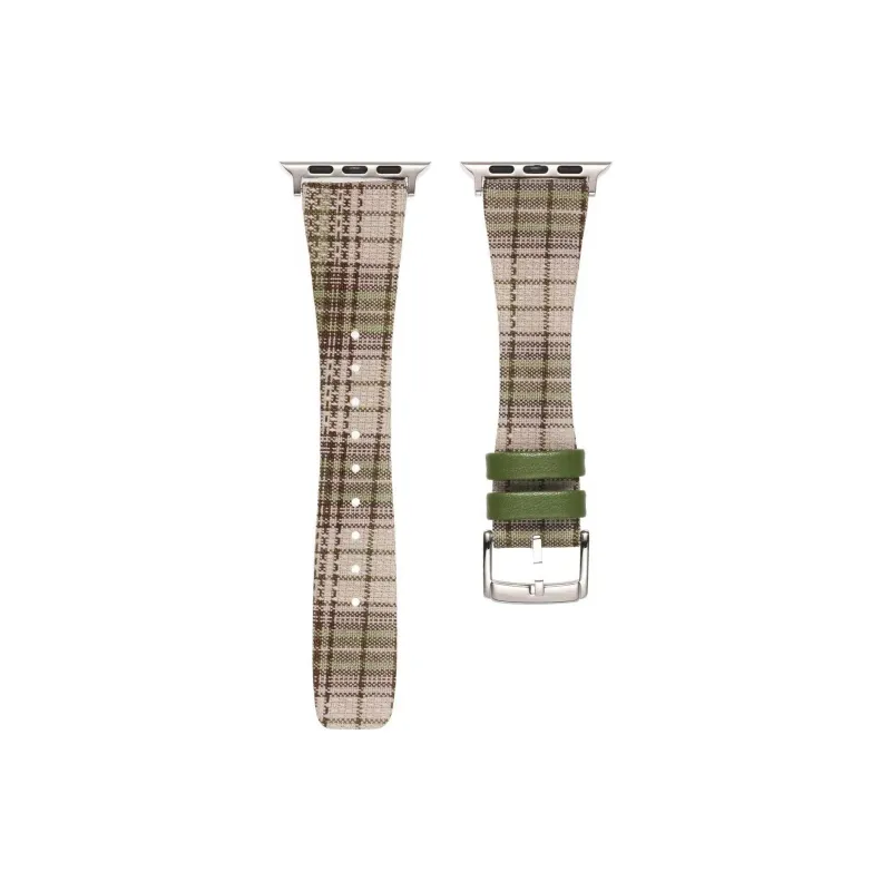 IKYOU Apple Compatibility Watch Band Grid Pattern Material-30