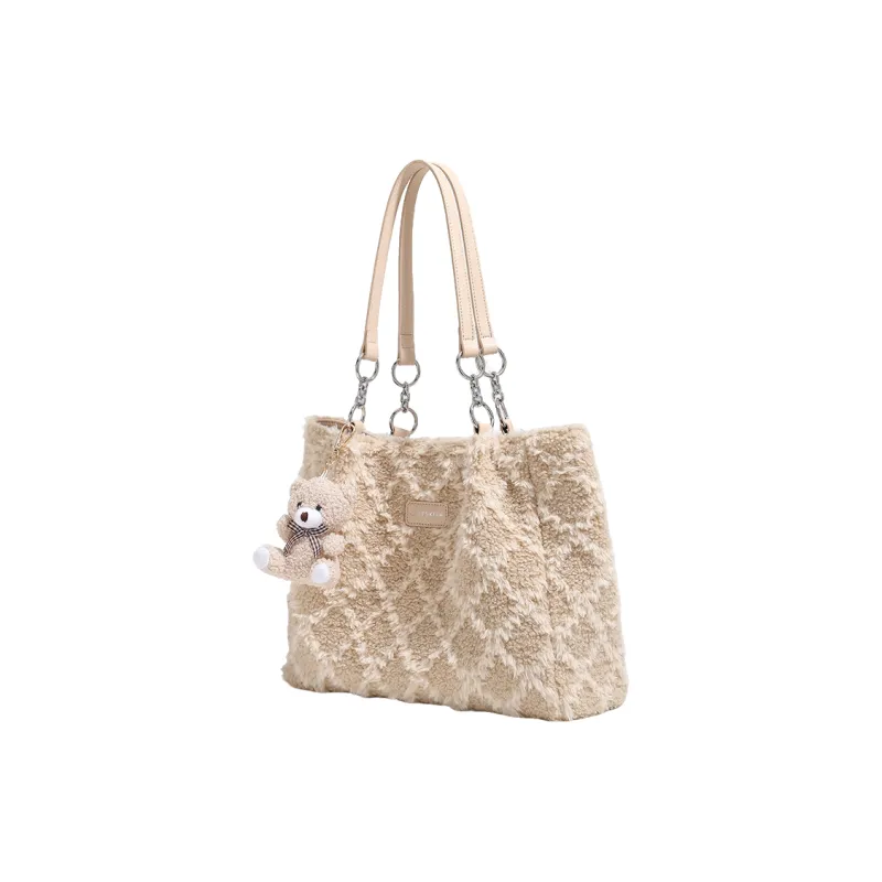 PAYOT Fleece One Shoulder Handbags Regular Women's Apricot-1