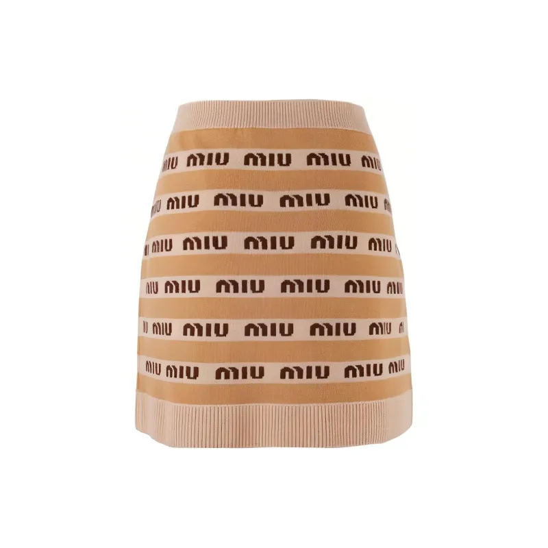 MIU MIU Casual Short Skirts Women's Yellow-1