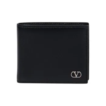 Valentino Logo Plaque Bi Fold Wallet