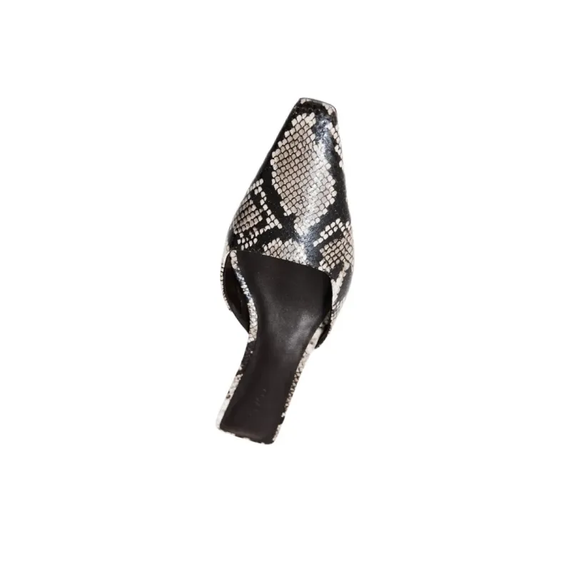 ST. AGNI Closed Toe Slippers 5cm Women's Black-3