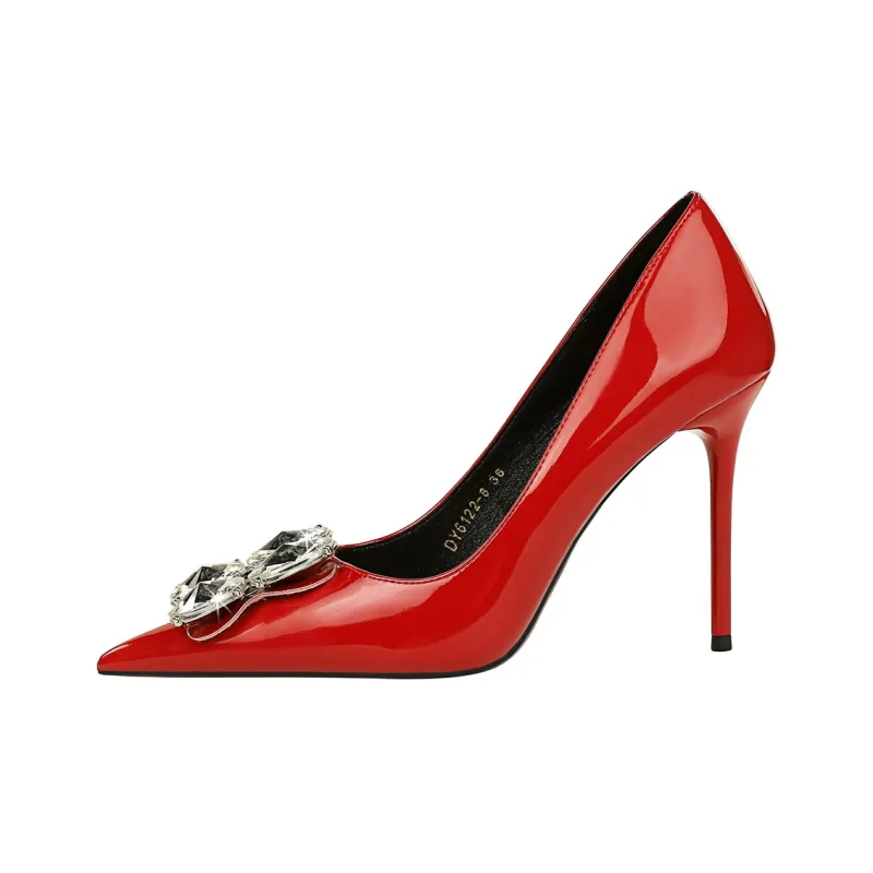 QITUMAUL Slim Heel High Heels Women's-2