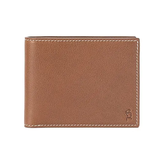 VANESSA HOGAN Top Grain Cow Leather Card Holder Portable Money Clip Wallet Unisex Cocoa Red/Brown/Obsidian Black-1
