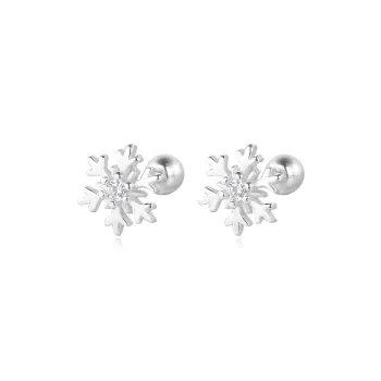 D.K.X S999 Fine Silver Stud Earrings Women's