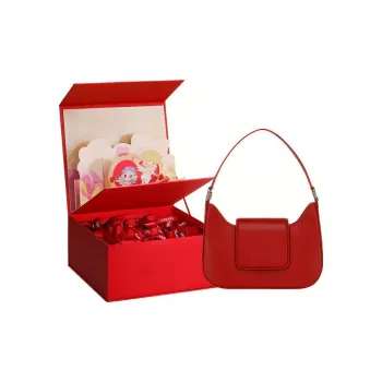 LANCEL SIXTINE Cow Leather Shoulder Bag Small Size Women's Red
