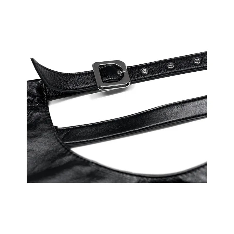 ALDO Top Grain Cow Leather Tote Bag, Shopping Bag, Crossbody Bag, Shoulder Bag Tubas Women's Black-3