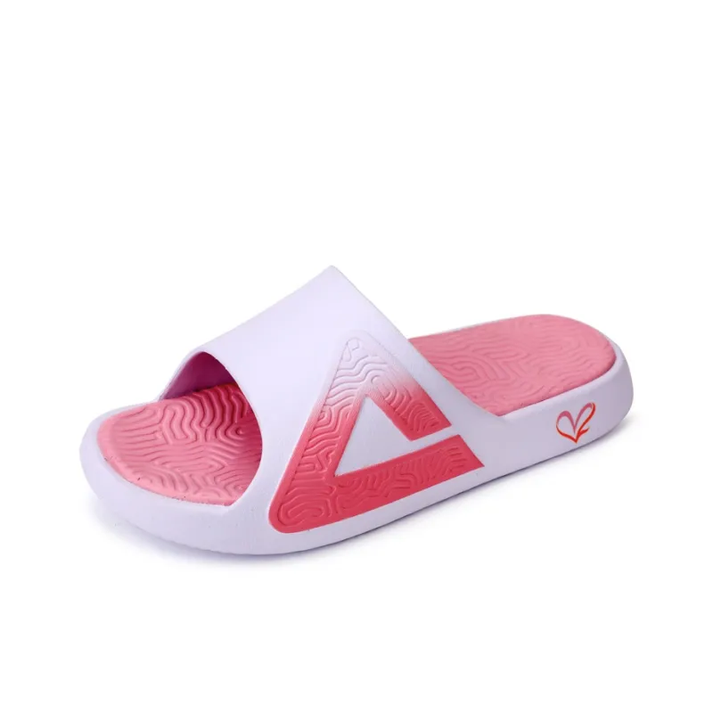 PEAK State Pole Slip Resistant Odor Resistant Slide Slippers Men's White Pink-2