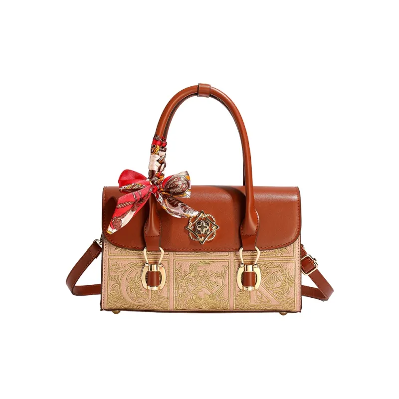 Yalu PU Crossbody Bag, Shoulder Bag, Handbag Regular Women's Red/Brown-5