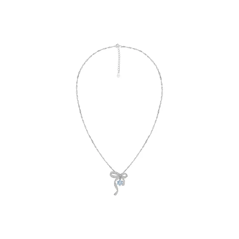 Masw 925 Sterling Silver Necklaces Women's Blue-0
