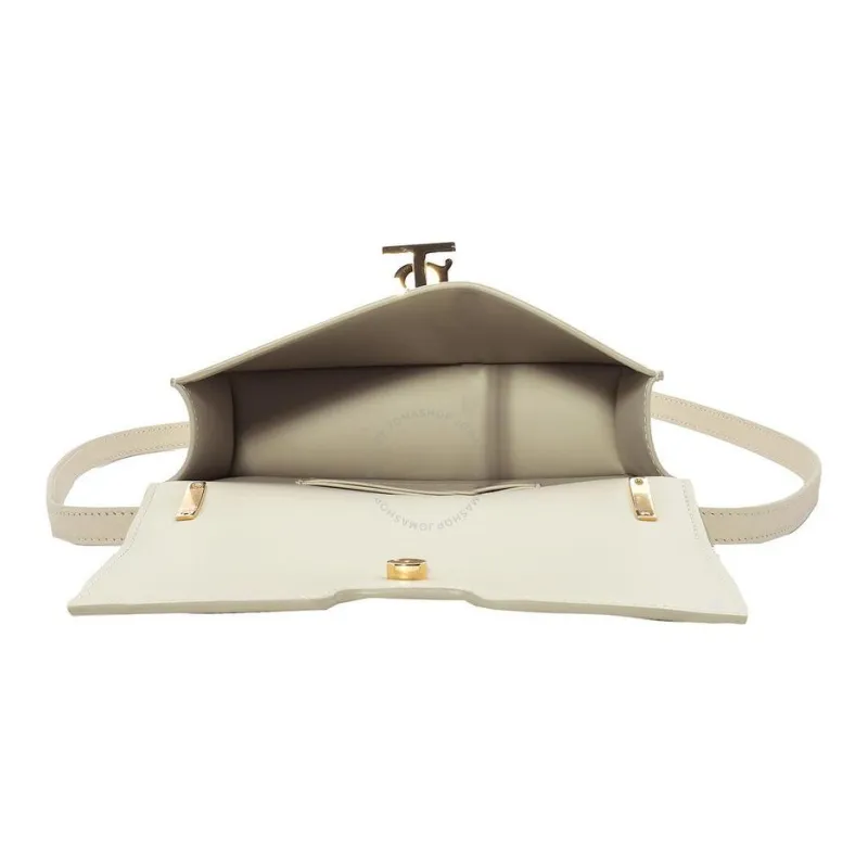 Burberry Leather Crossbody Bag, Shoulder Bag Women's Beige-3
