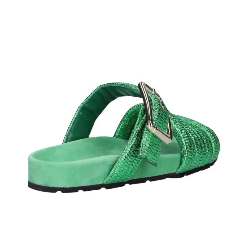 BETTINA VERMILLON Slide Slippers Women's Green-4