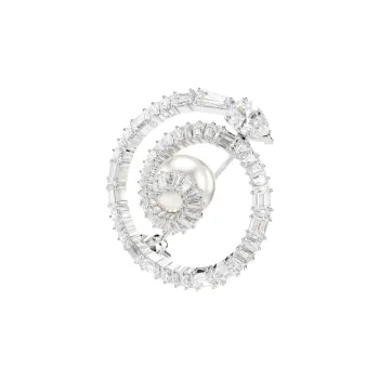 Swarovski Synthetic Cubic Zirconia Brooches Women's Silver