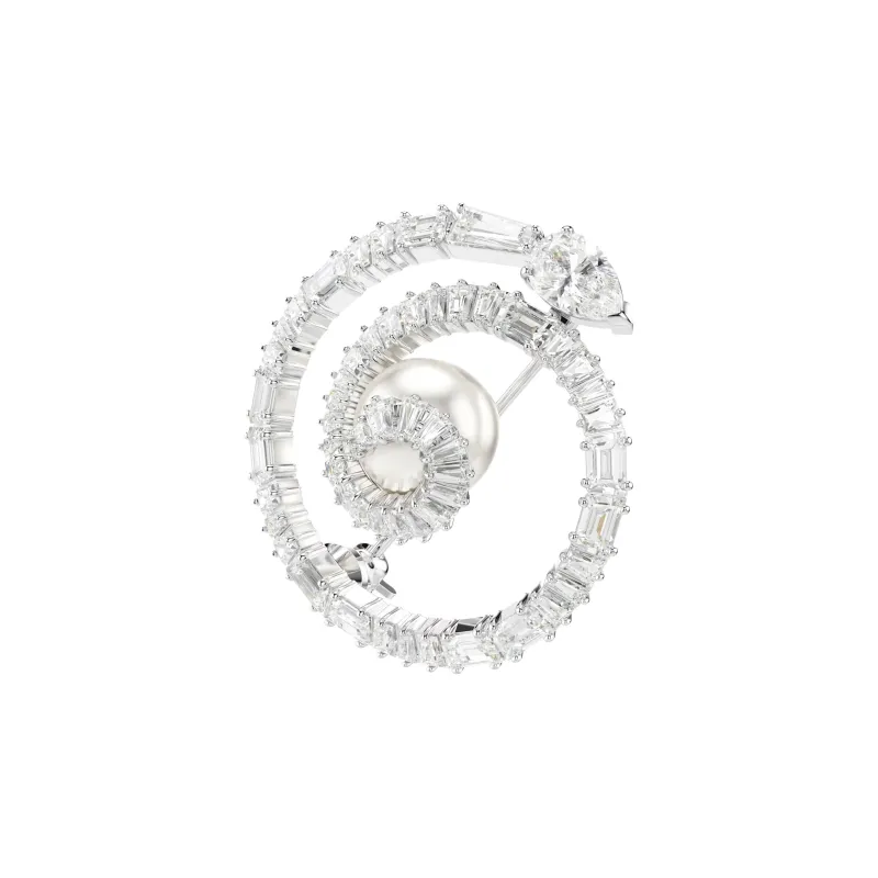 Swarovski Synthetic Cubic Zirconia Brooches Women's Silver-0