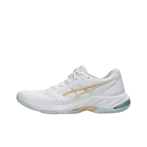 Asics Gel Netburner Ff MT3 White Purple Womens White Champagne Women's