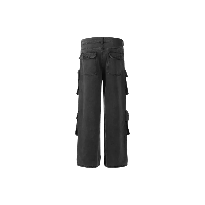 GBXM Cargo Pants Unisex Black Gray-2