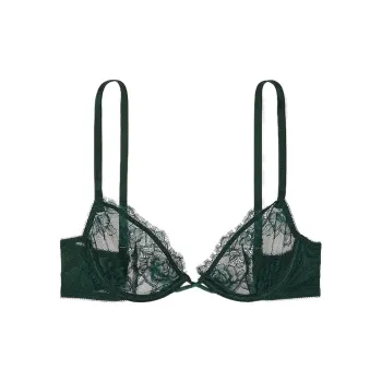 Victoria's Secret 24 Big Show Collection VERY SEXY Bra Women's Velour Green