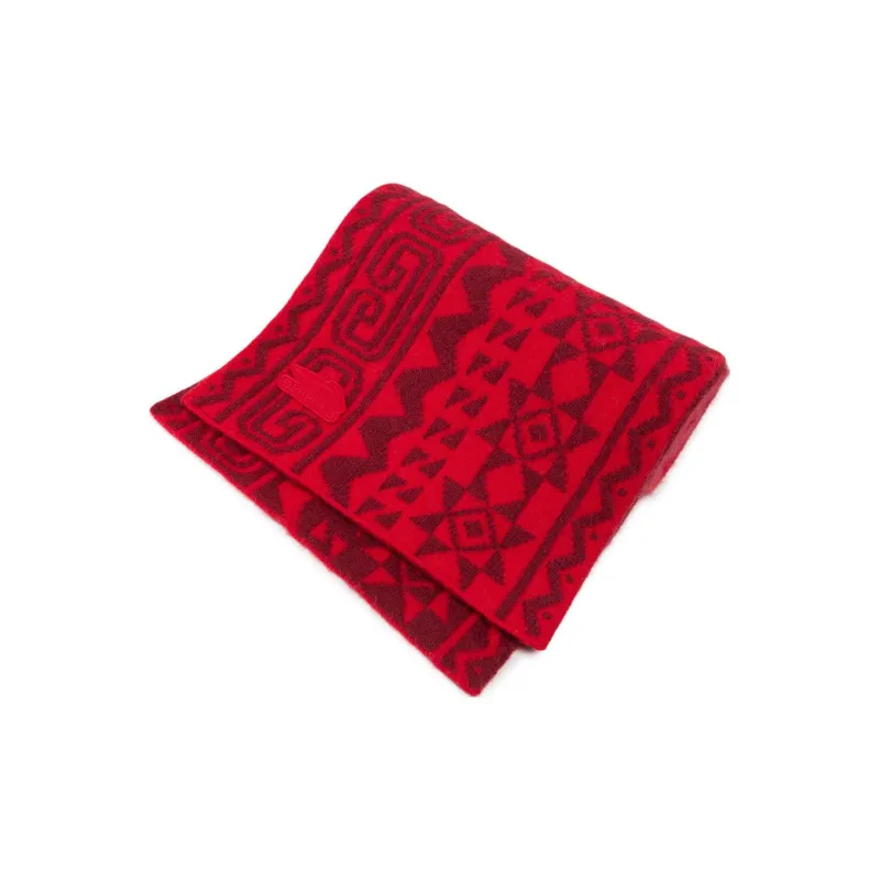 LiNing Acrylic Polyester Polyamide Sheep Wool Knit Scarves Unisex Red-1