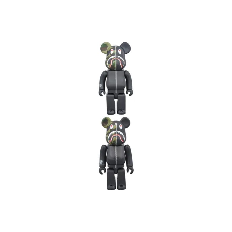 Bearbrick X Bape 1st Camo Shark Black-1