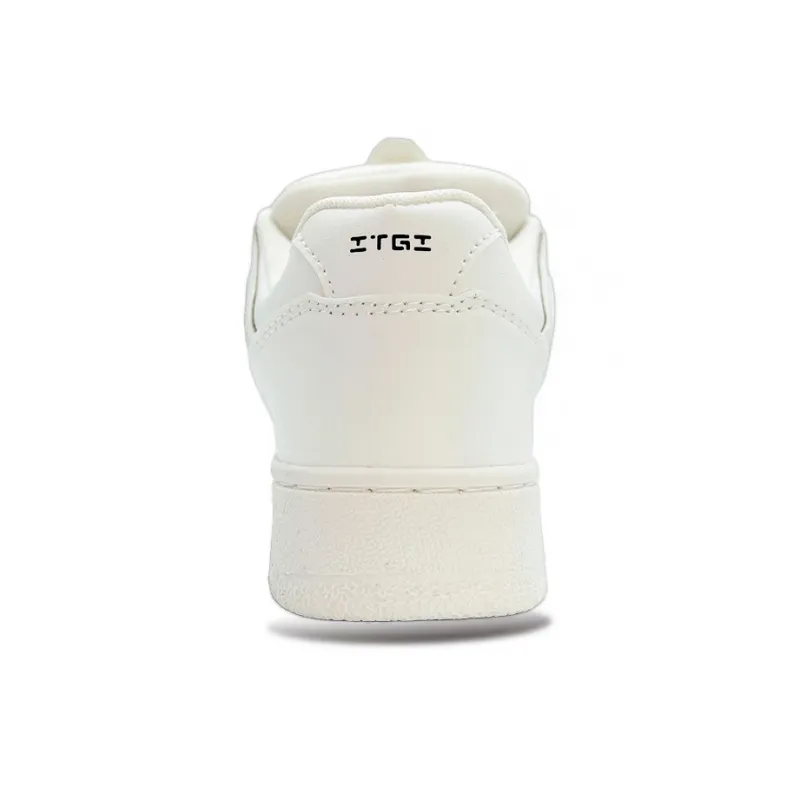 ITGI Anti Slip Wear Resistant Low Top Skateboard Shoes Unisex White-3