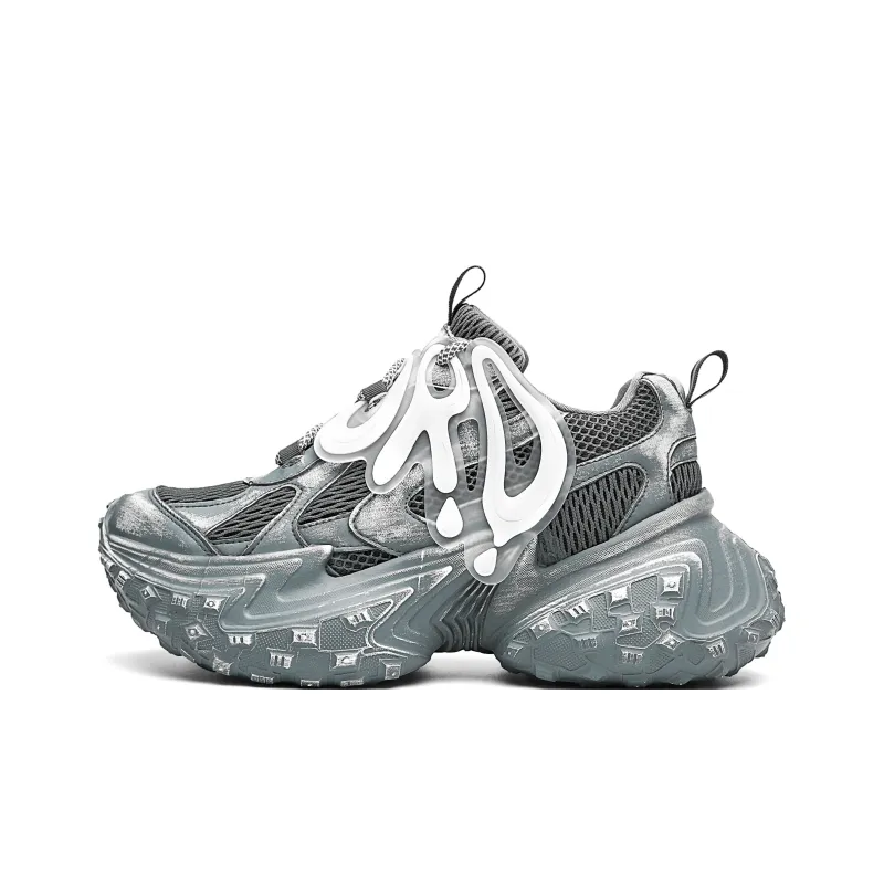 ORD Low Top Chunky Sneakers Unisex Gray-0