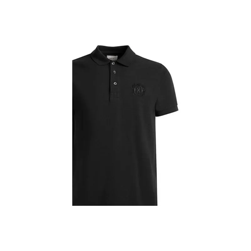 BALLY Emblem Polo In Black Cotton Polo Shirt Men's Black-5