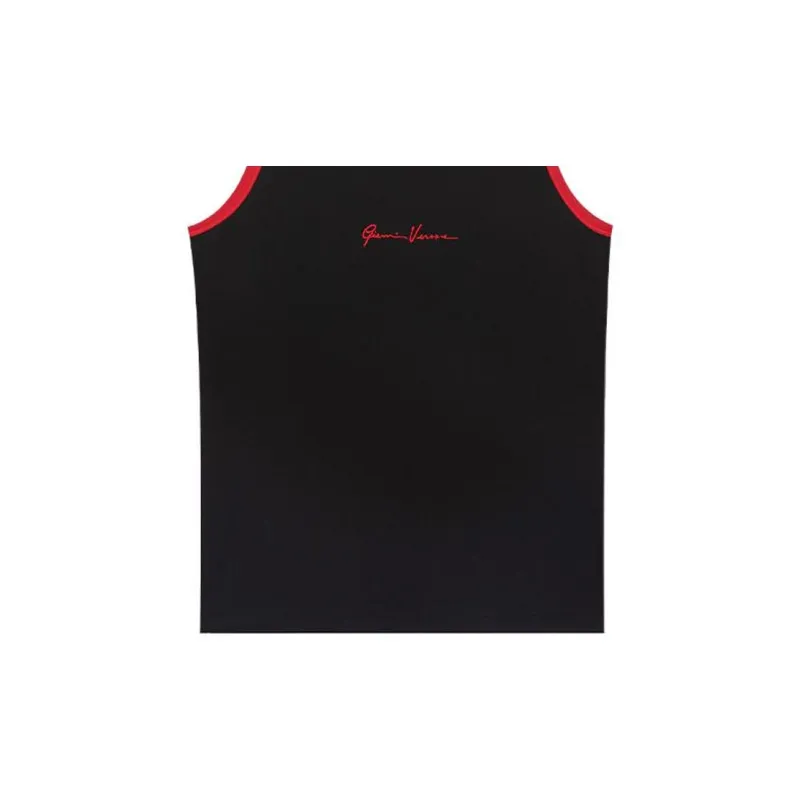 VERSACE Tank Tops Men Black-3