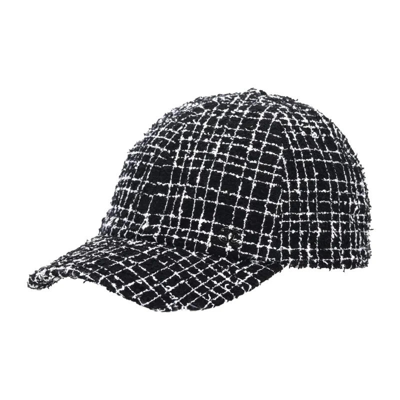 CHANEL Cotton Polyamide Baseball Caps Women's Black-2