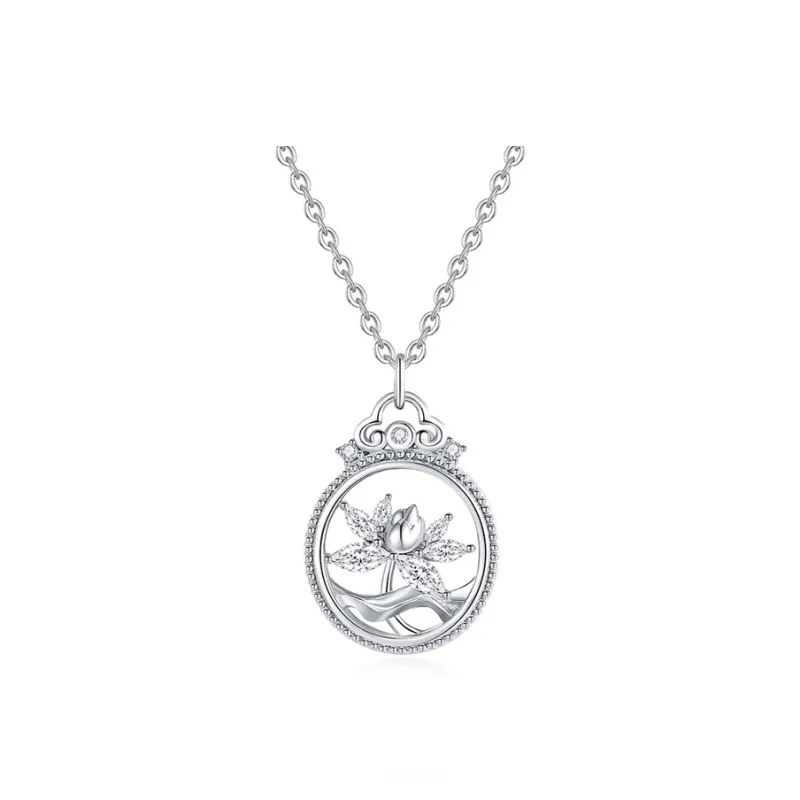 IS YOU S925 Silver Zircon Necklaces Women's-4