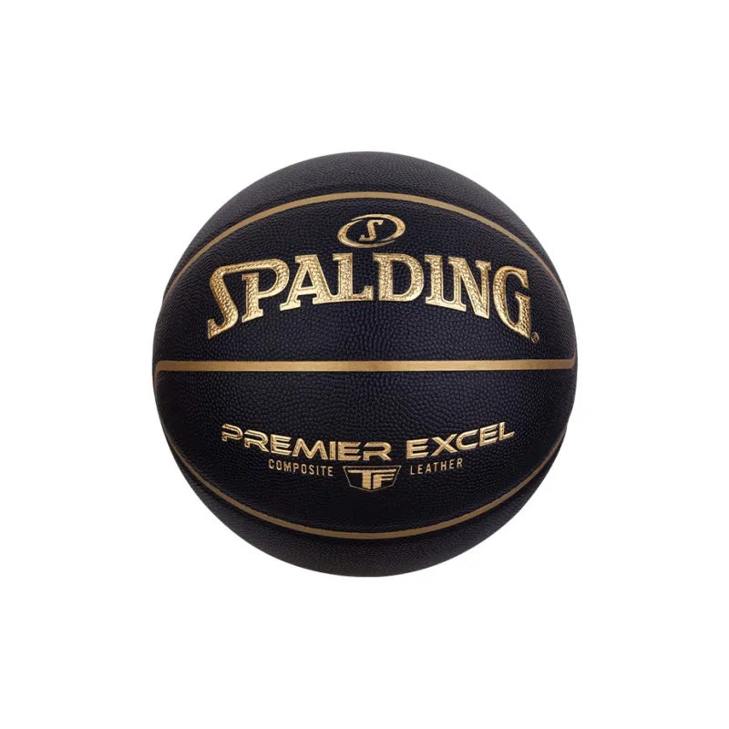 SPALDING Moisture Absorbing Leather PU Basketball Black Gold Size 7 Ball Training Match Unisex-2