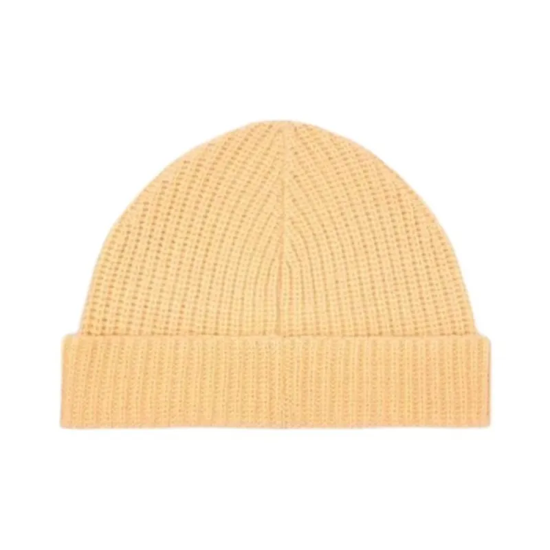 CELINE Cashmere Beanies Unisex Light Yellow-1