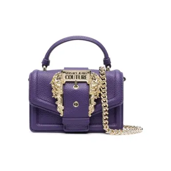 VERSACE JEANS COUTURE Polyurethane Crossbody One Shoulder Handbag Women's Purple