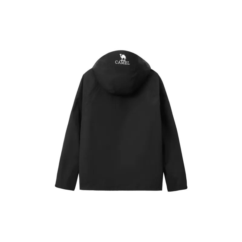 CAMEL All weather Waterproof And Windproof To Keep Warm Windbreaker Jacket Unisex Black-1