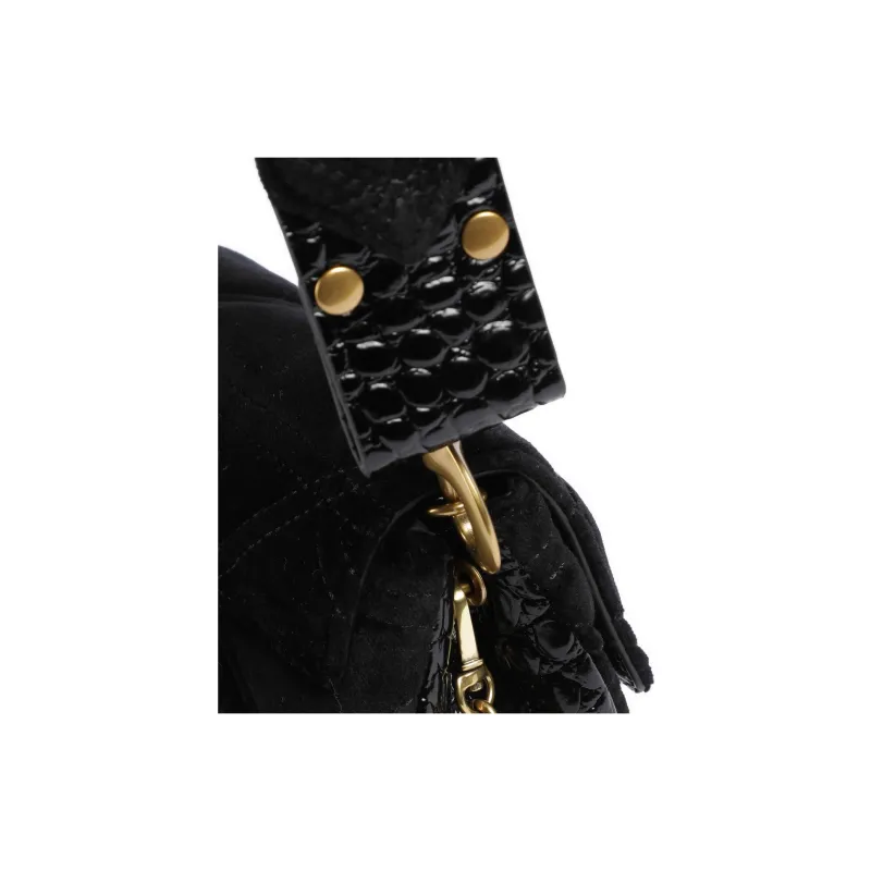 Vivienne Westwood HAZEL Cotton Crossbody Bag, Shoulder Bag Trumpets Women's Black-4