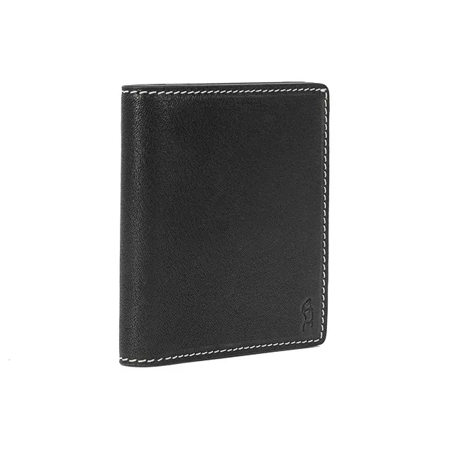 VANESSA HOGAN Top Grain Cow Leather Card Holder Coin Purse Unisex Cocoa Red/Brown/Obsidian Black-8