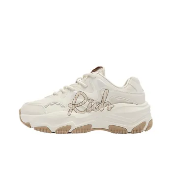 QIAODAN Dry Slip Resistant Lightweight Height Increasing Low Top Casual Shoes Women's Beige