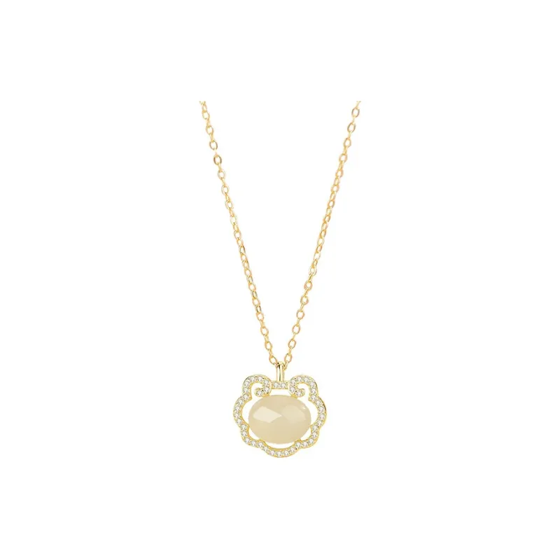 Royal Heaven's Choice Hetian Jade Pale Greenish White Jade Unisex-3