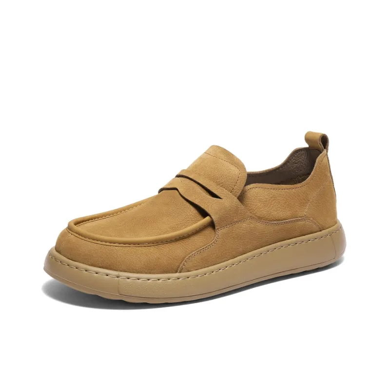BELLE Men's Casual Shoes Men Low Top Gray/Khaki/Earth Yellow-11