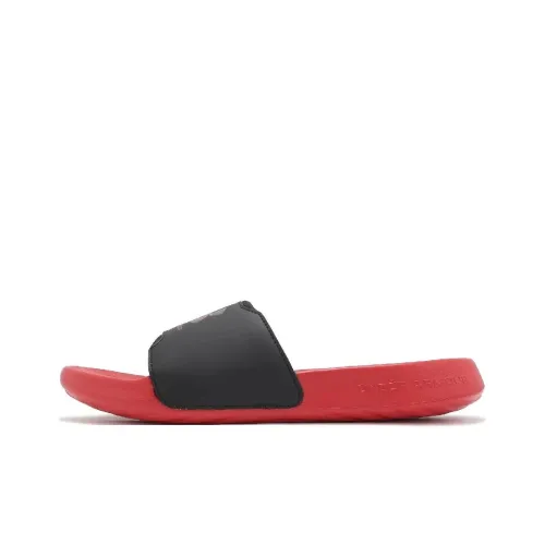 Under Armour Slip-Resistant Abrasion-Resistant Slide Slippers Men's Red Black