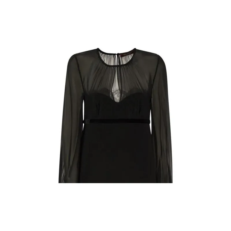 MaxMara Studio Crewneck Long Sleeved Dress-6