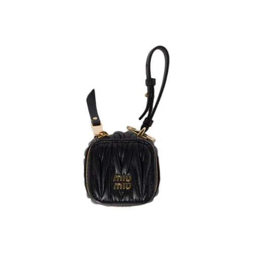 MIU MIU Lambskin Key Pouch Women's Black
