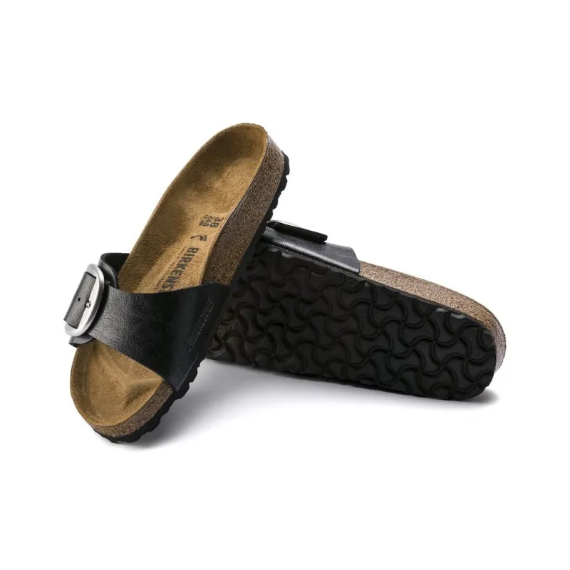 Birkenstock Madrid Big Buckle EVA Abrasion-Resistant Slide Slippers Women's Black Regular-4